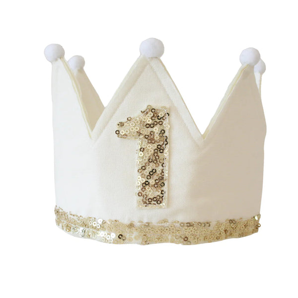 1st Birthday Crown, Ivory