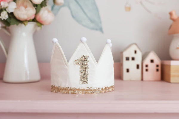 1st Birthday Crown, Ivory