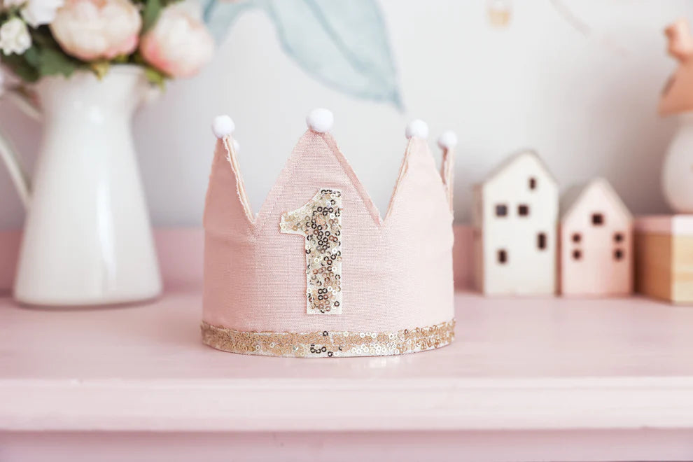 1st Birthday Crown, Pink