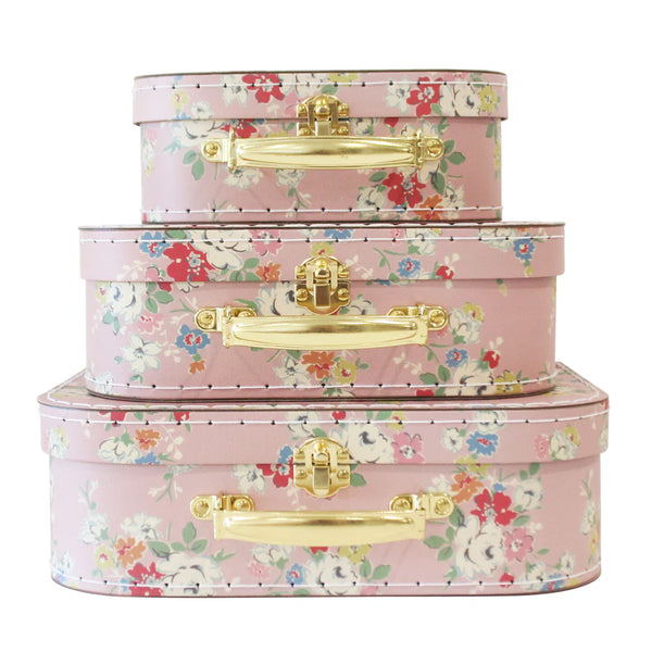 3PC Carry Case Set - Vintage Rose