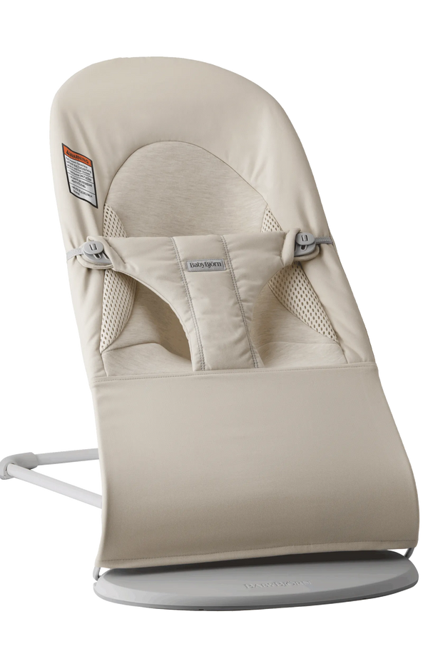 Bouncer Balance Soft, Light Gray Frame, Light Beige Woven/Jersey, Tri-Fabric