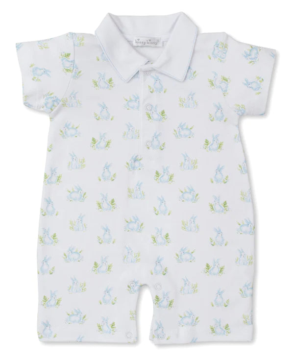 Cottontail Hollows Short Playsuit, Blue