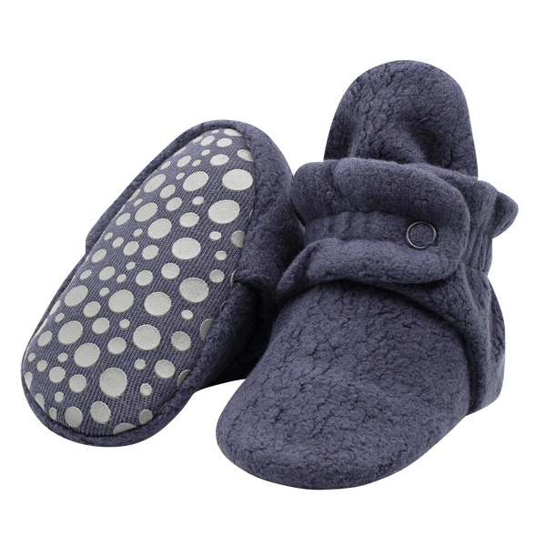 Cozie Fleece Gripper Bootie, Denim Navy