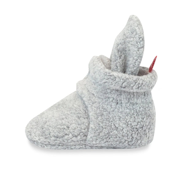 Cozie Fleece Gripper Bootie, Heather Gray