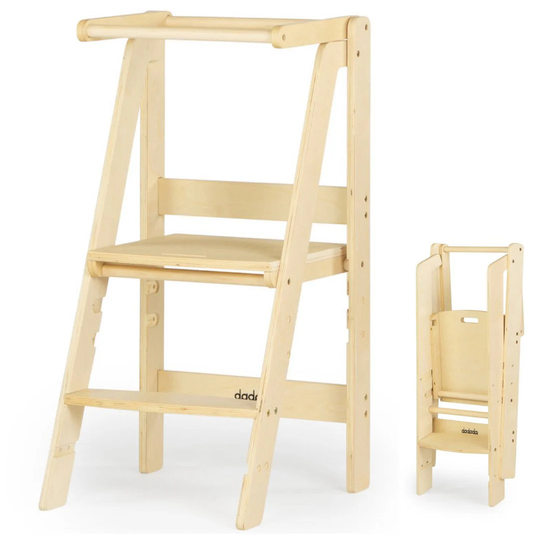 Folding Toddler Tower, Natural