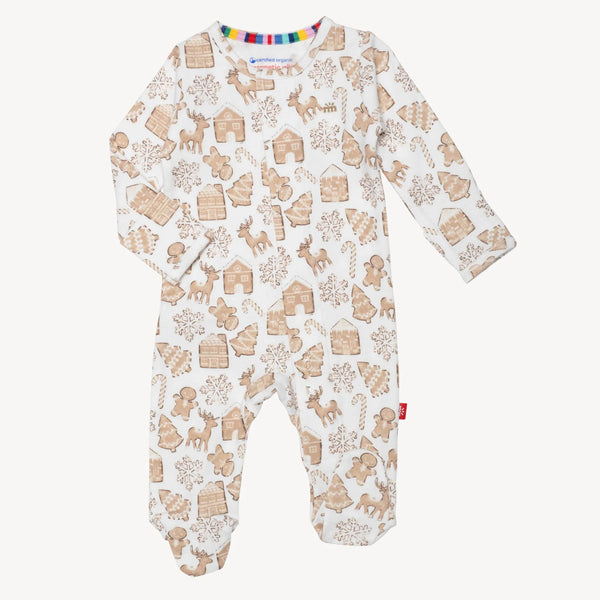 Gingerbread Lane Organic Cotton Magnetic Footie