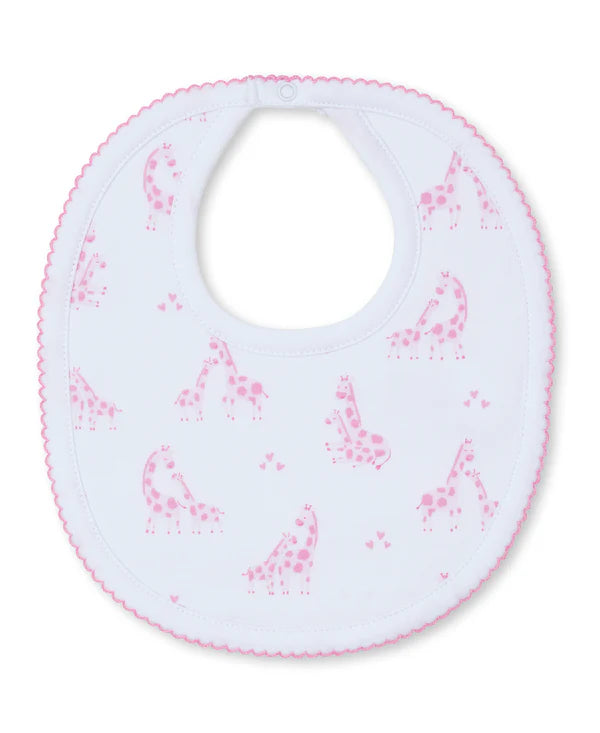 Giraffe Glee Bib, Pink