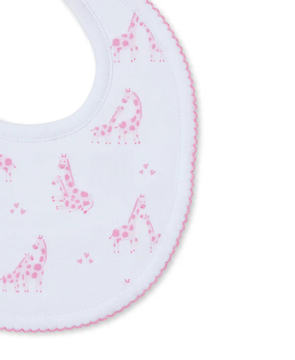 Giraffe Glee Bib, Pink