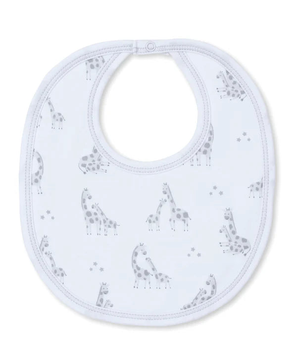 Giraffe Glee Bib, Silver