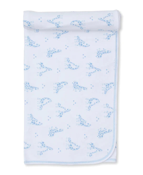 Giraffe Glee Blanket, Blue