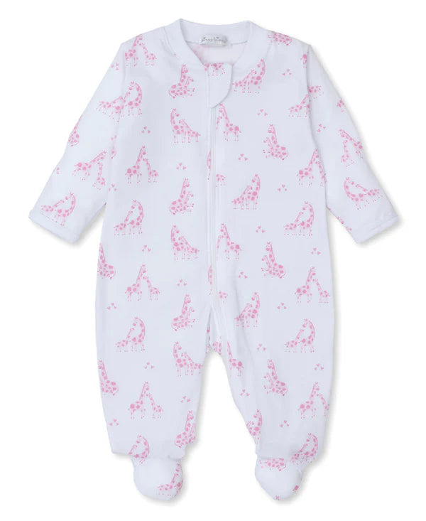 Giraffe Glee Pink Zip Footie