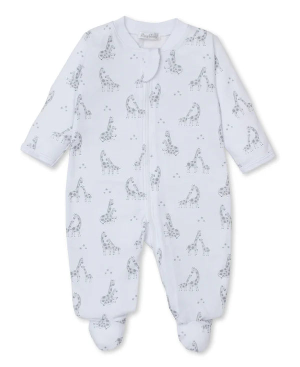 Giraffe Glee Silver Zip Footie