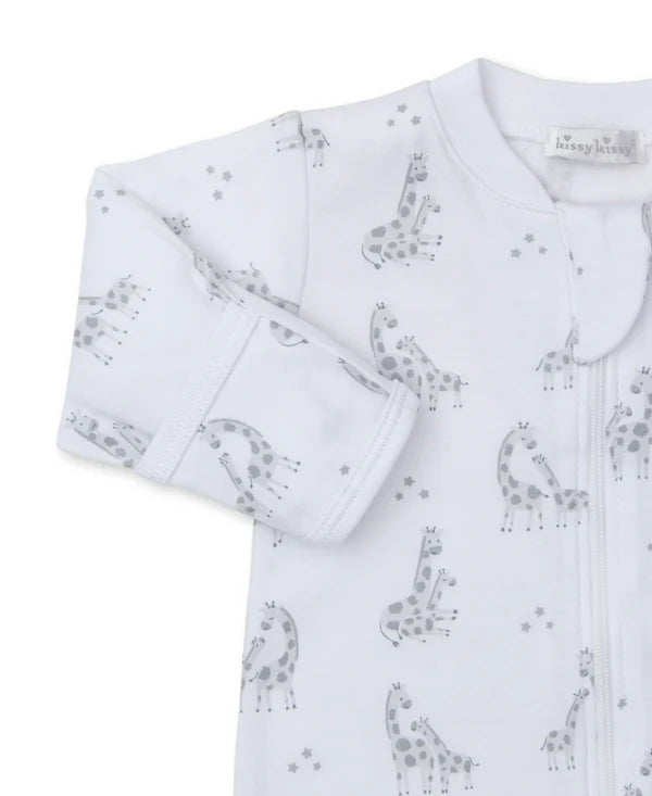 Giraffe Glee Silver Zip Footie