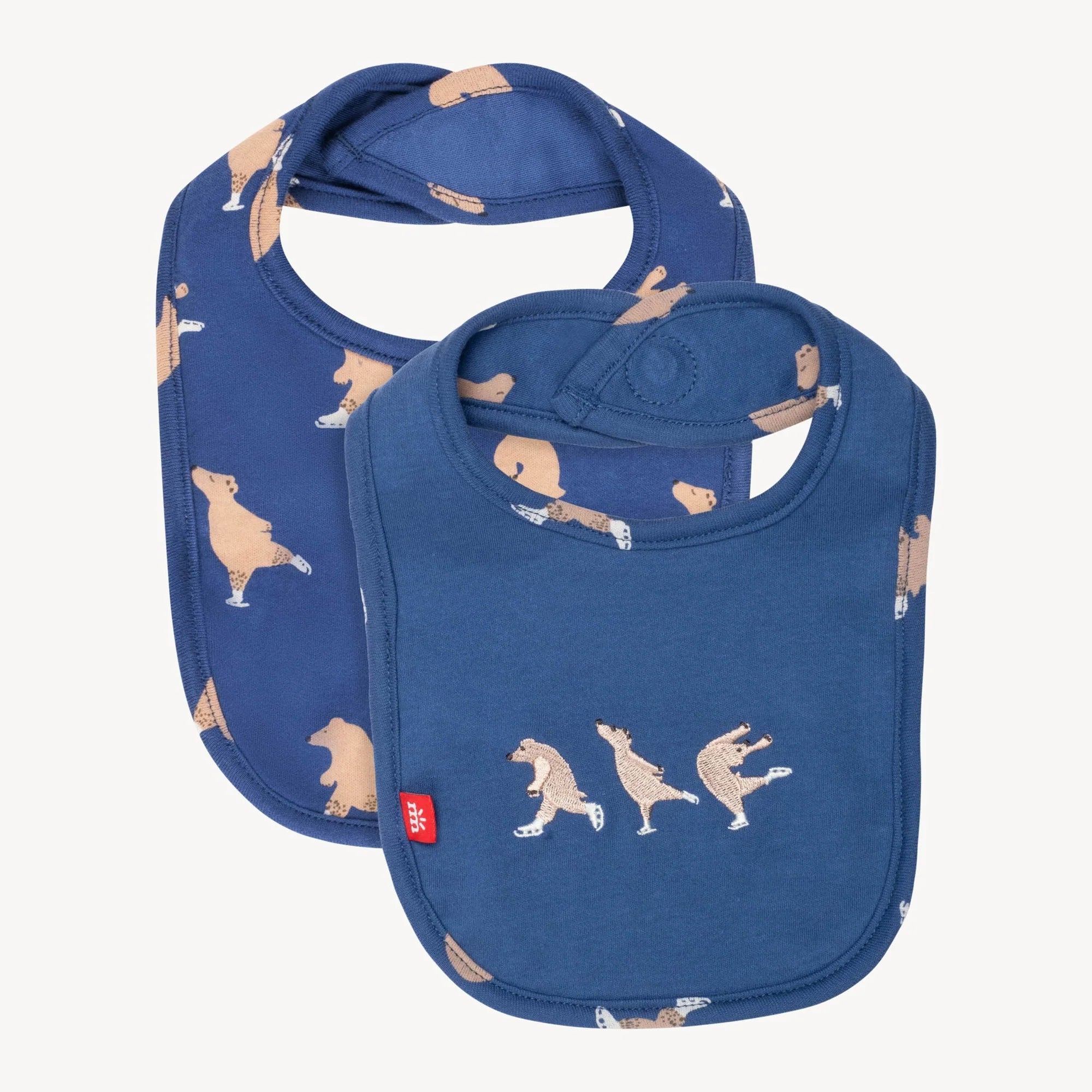 Gliding Through Life Organic Cotton Magnetic Infant Reversible Bib