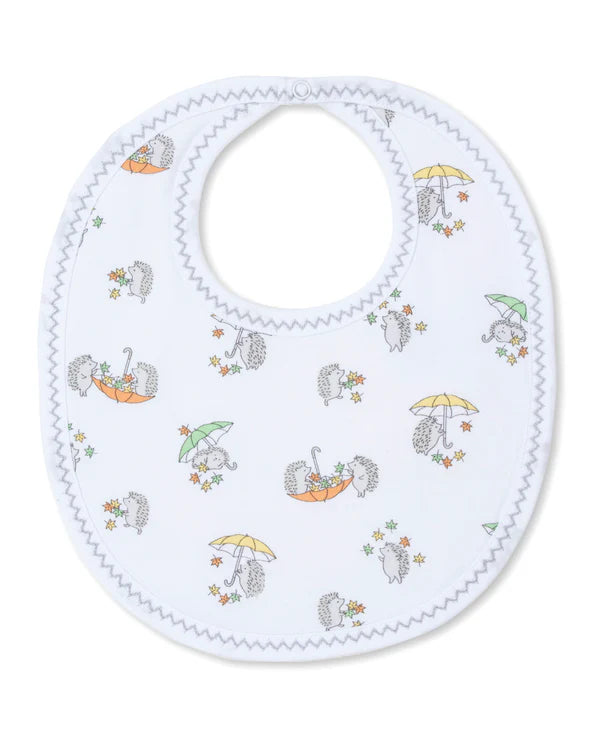 Hedgehogs Fall Showers Bib