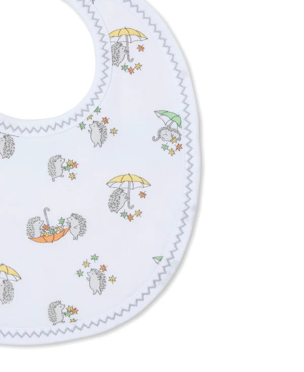 Hedgehogs Fall Showers Bib