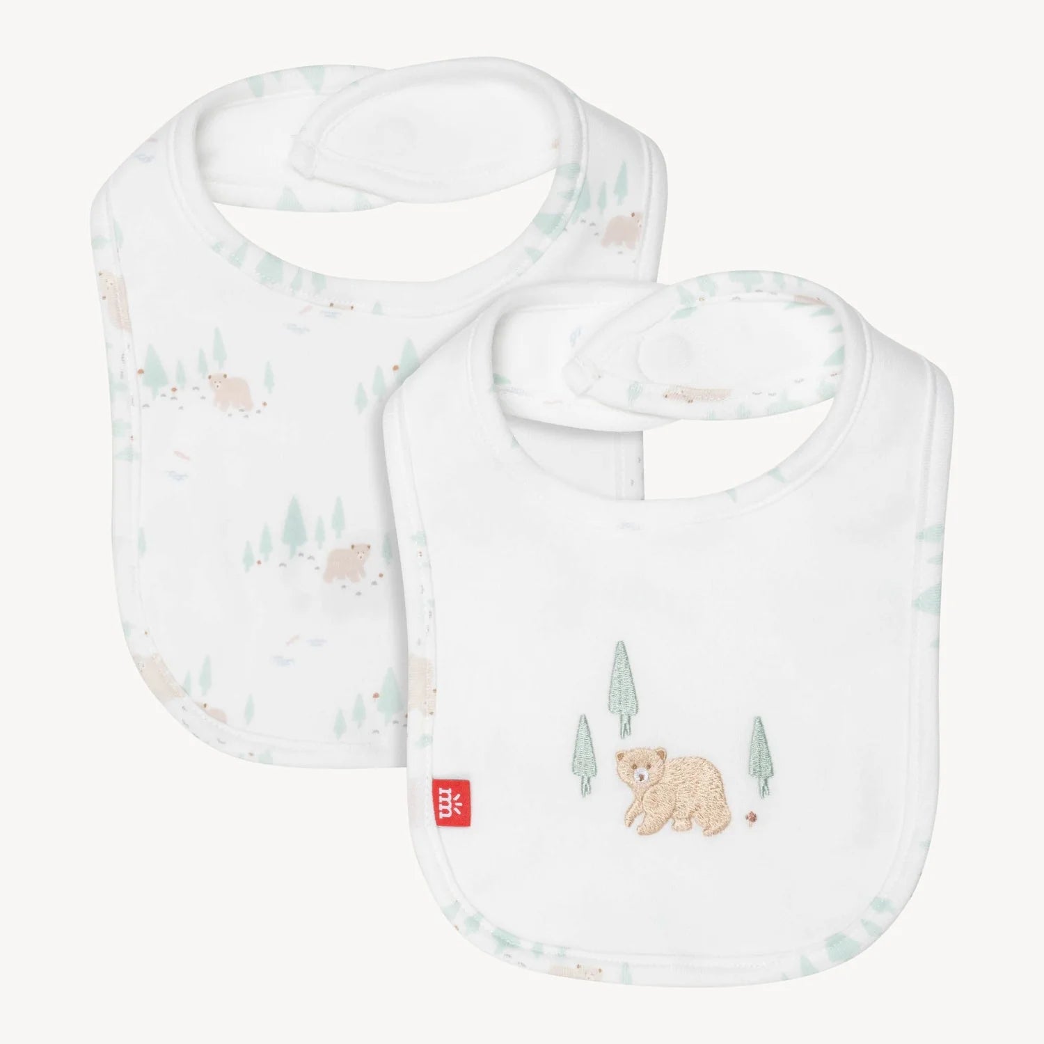 Babe In The Woods Organic Cotton Magnetic Infant Reversible Bib