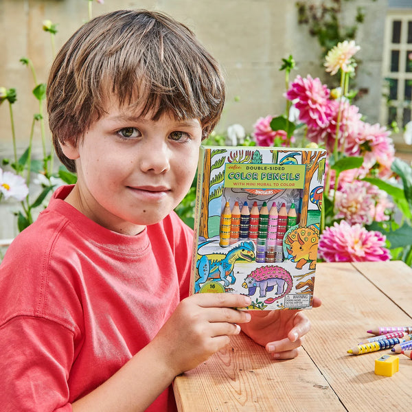 Mini Mural with Double-Sided Color Pencils, Dinosaurs