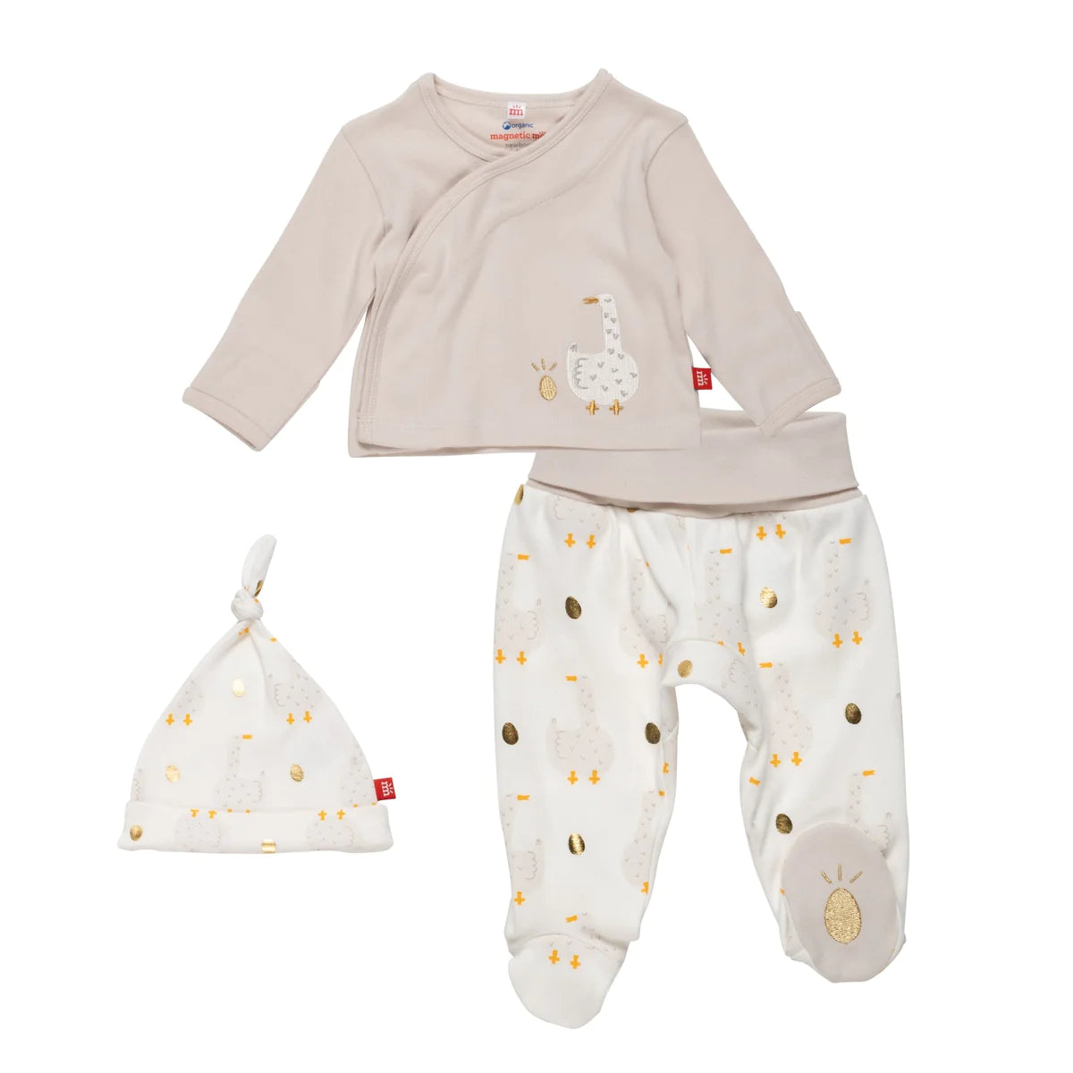 Mummy Goose Organic Cotton 3-PC Kimono Set