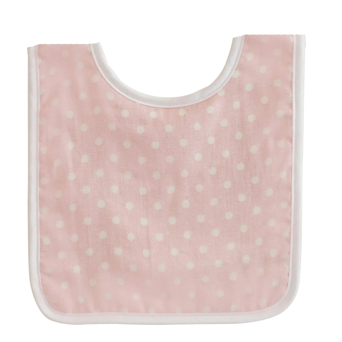 Bib - Pale Pink White Spot