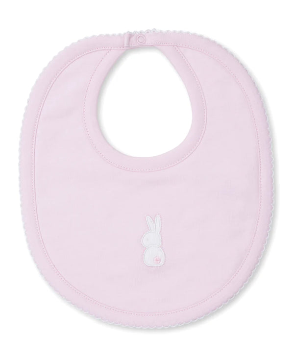 Pique Cuddle Bunnies Bib, Pink