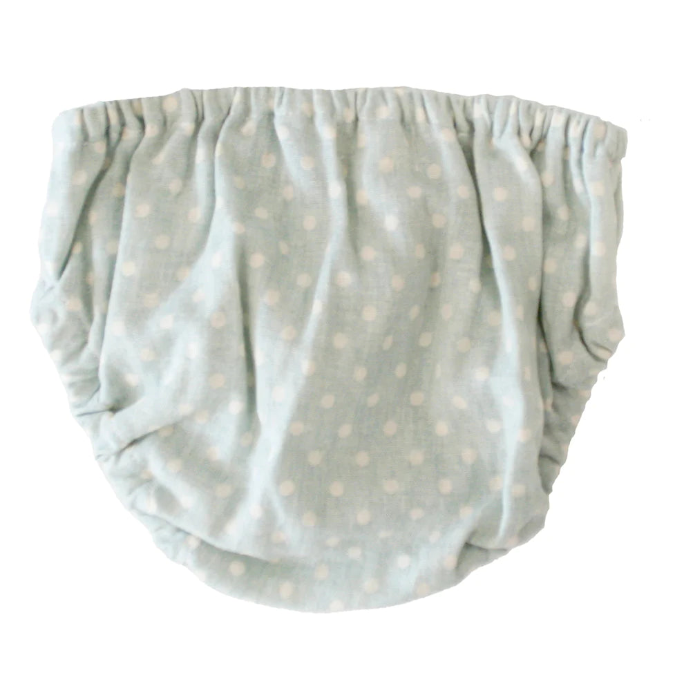 Ruffle Bloomers Duck Egg Blue White Spot