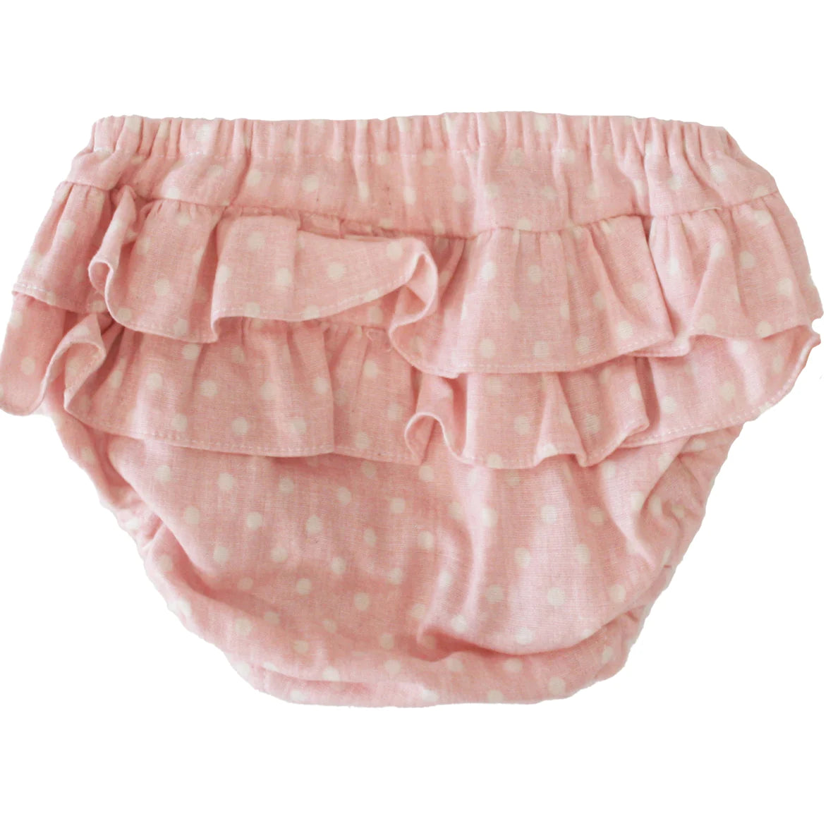 Ruffle Bloomers Pink White Spot