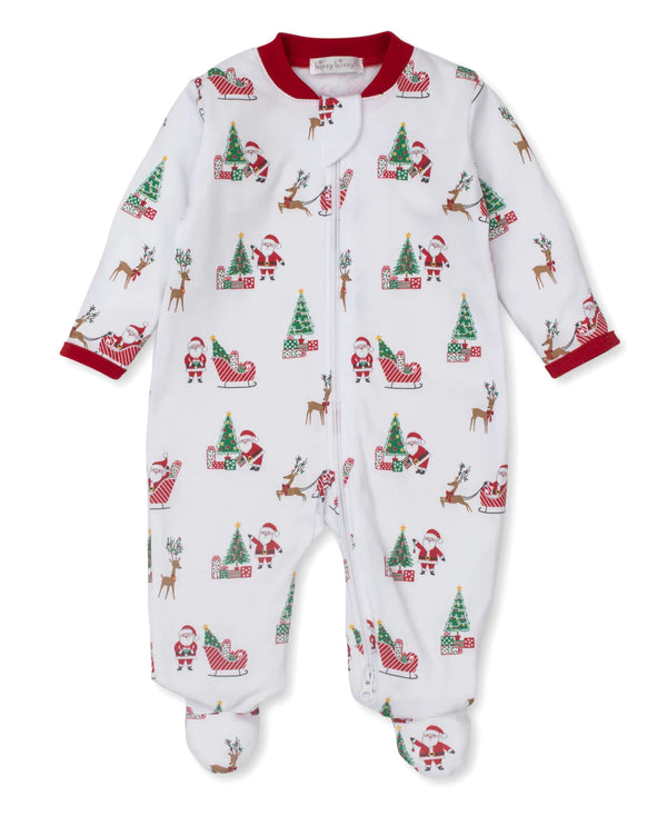 Santa's Sleigh Zipped Footie