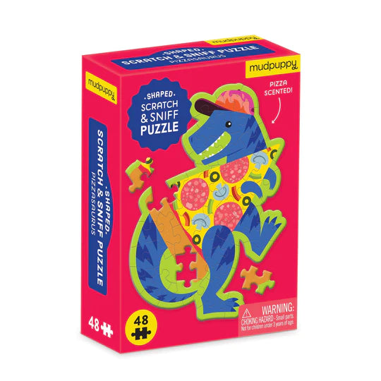 Scratch and Sniff Shaped Mini Puzzle, Pizzasaurus