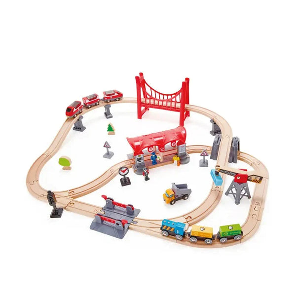 Wooden Busy City Train Rail Set