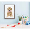 Golden Doodle Portrait, Mini Framed Canvas