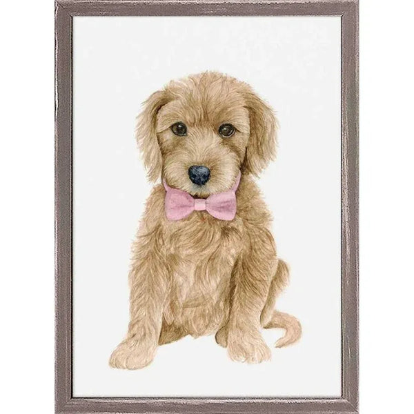 Golden Doodle Portrait, Mini Framed Canvas