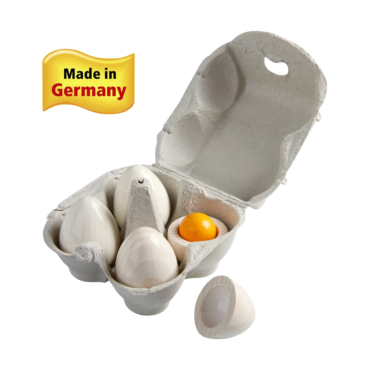 Wooden Eggs with Removable Yolk Play Food